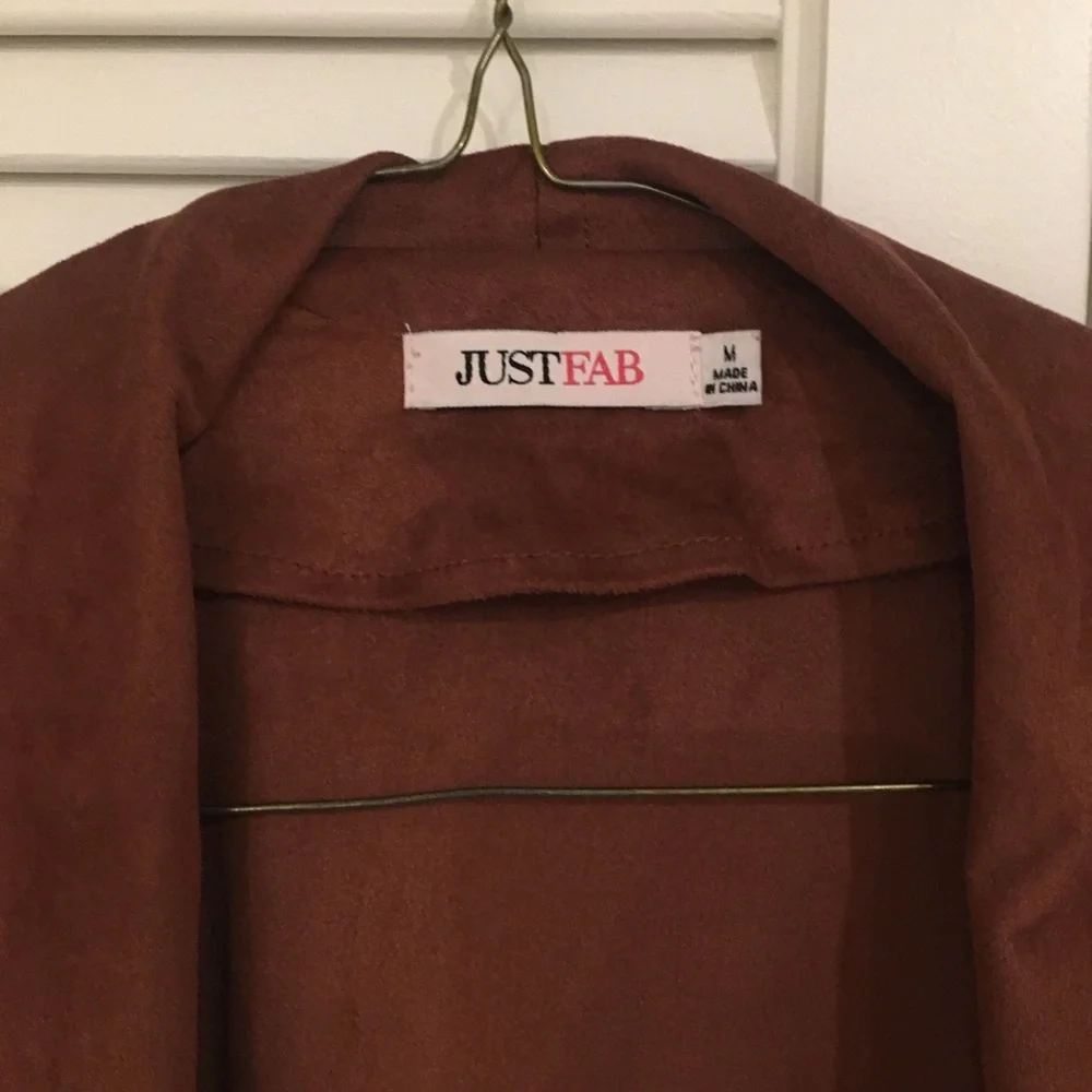 JustFab Waterfall faux Suede Jacket - Picture 5 of 6